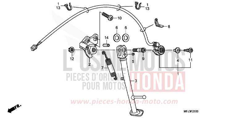 STAND for CBR600RR ABS GRAPHITE BLACK (NHB01) from 2010
